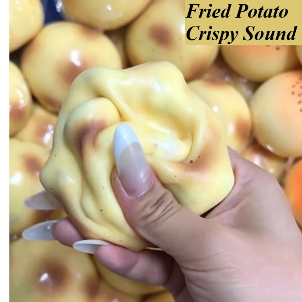 Party Games For Adults And Kids - Fried Potato Shaped Squishy Toy Crispy