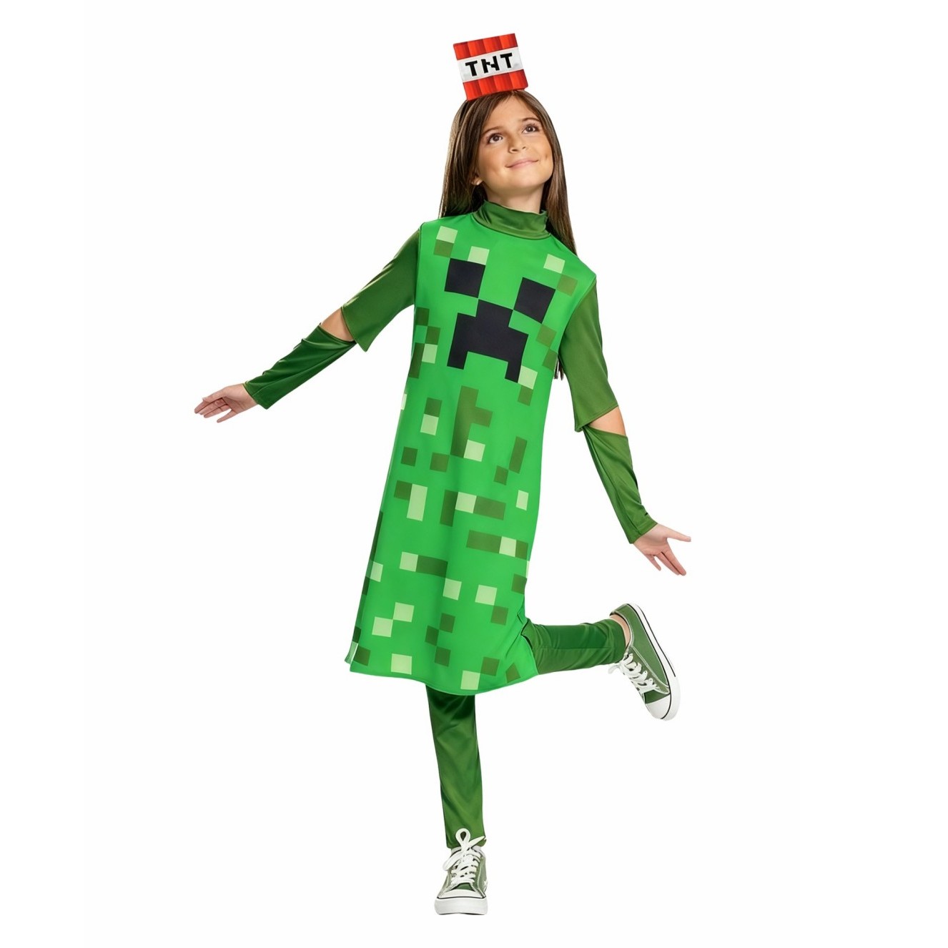 Creeper Girl Classic Child Cos - Party Games Minecraft ulasan dan harga