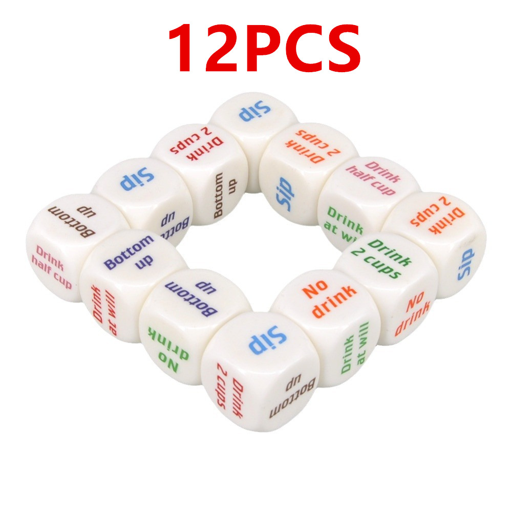 12Pcs Drinking Dice Rolling De - Party Games Bachelorette ulasan dan harga