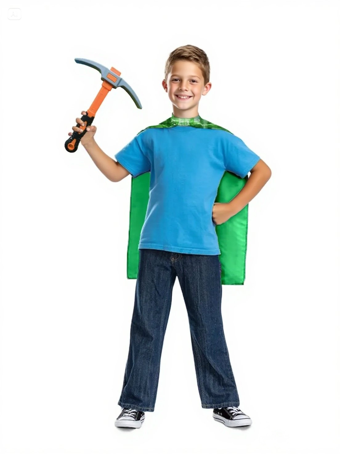 Green Pixelated Plaid Cape & M - Party Games Minecraft ulasan dan harga