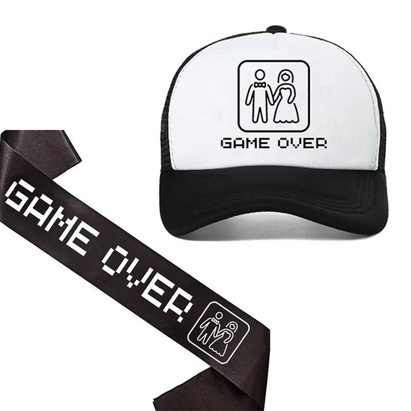 Groom To Be Sash Game Over Hat - Party Games Bachelorette ulasan dan harga