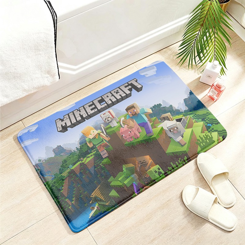 Minecrafted Flannel Floor Mats - Party Games Good ulasan dan harga