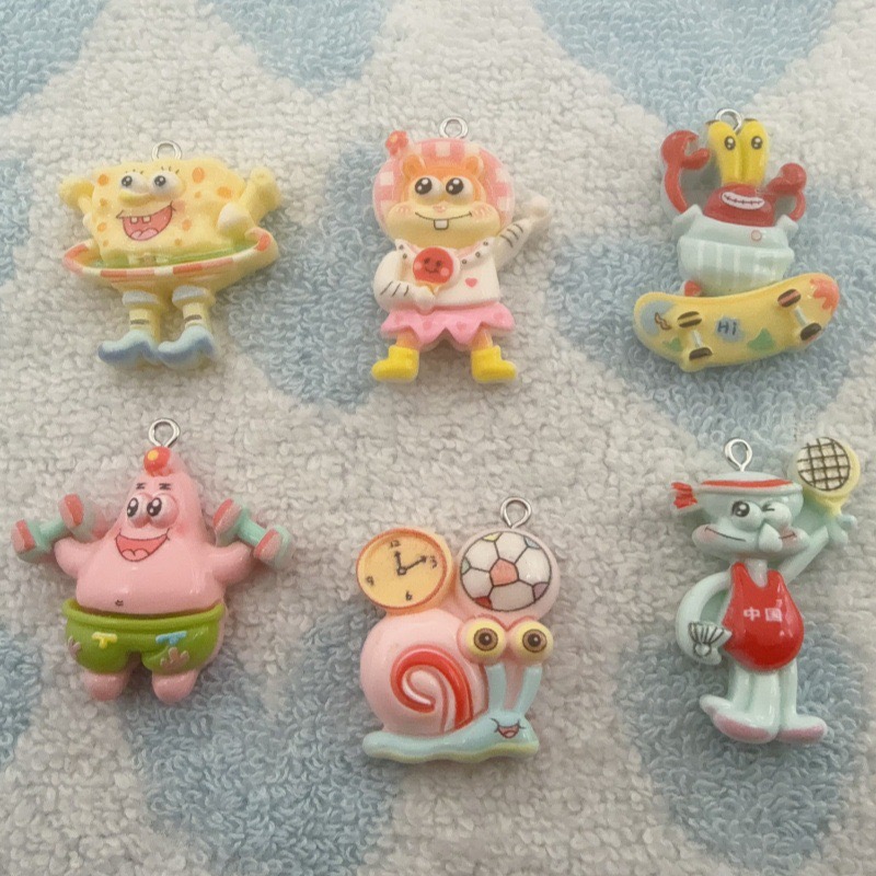10pcs cartoon resin pendant, D - Party Games Birthday ulasan dan harga
