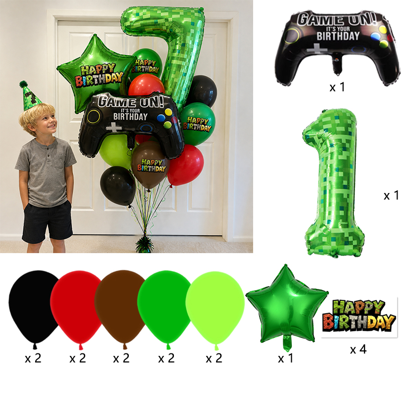 Pixel Miner Number Foil Balloo - Party Games Minecraft ulasan dan harga