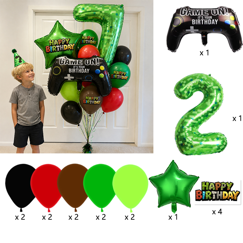 Pixel Miner Number Foil Balloo - Party Games Minecraft ulasan dan harga