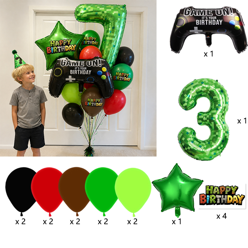 Pixel Miner Number Foil Balloo - Party Games Minecraft ulasan dan harga
